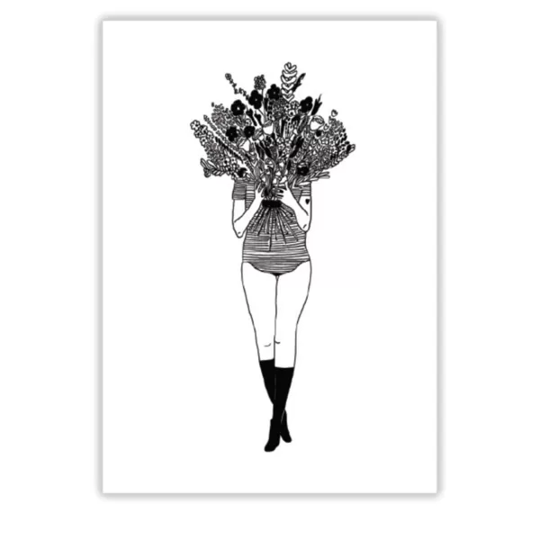 Online Helen B Affiche A3 Fille Aux Fleurs 29,7 X 42 Cm