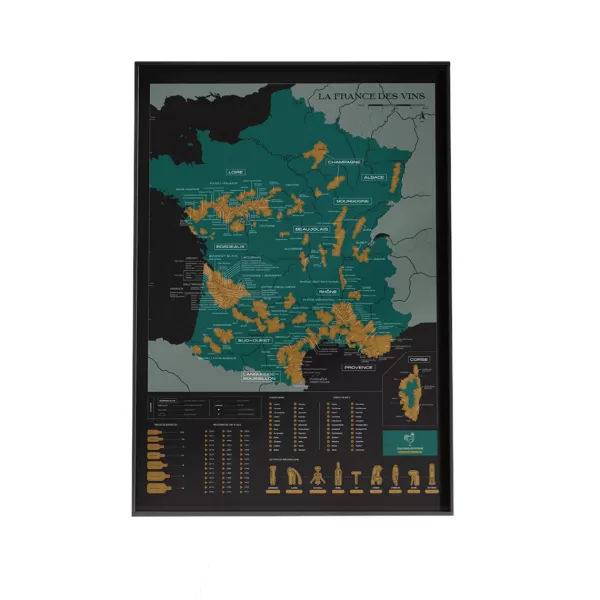 Discount Sélectionné par Fleux Affiche Carte A Gratter - La France Des Vins