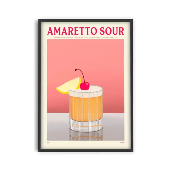 Best Sale PSTR Studio Affiche Cocktail - Elin Pk - Amaretto Sour