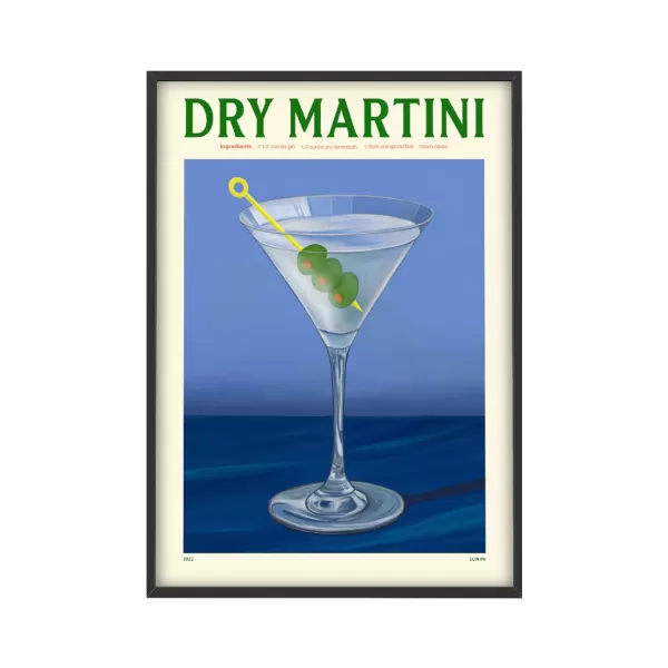 Online PSTR Studio Affiche Cocktail - Elin Pk - Dry Martini