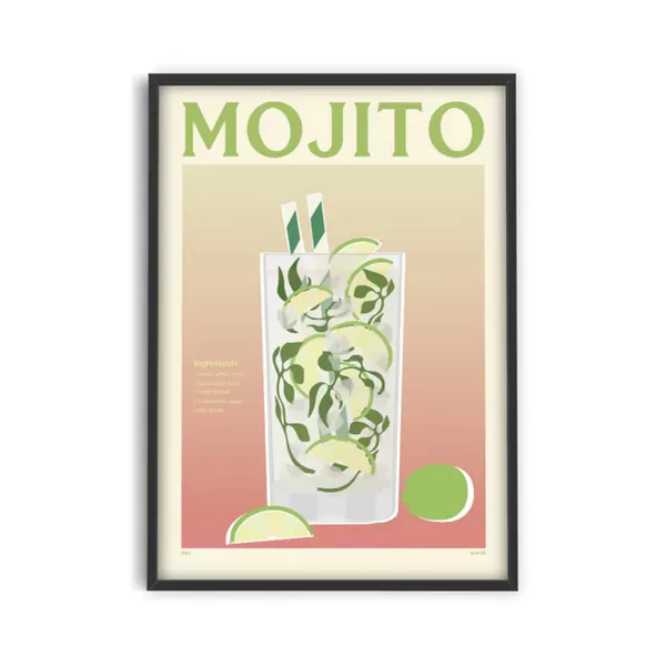 Best PSTR Studio Affiche Cocktail - Elin Pk - Mojito