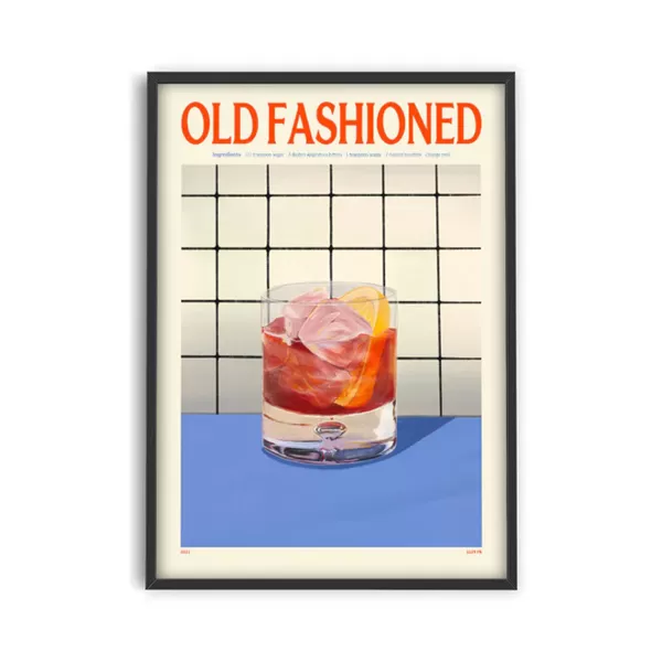 Hot PSTR Studio Affiche Cocktail - Elin Pk - Old Fashioned