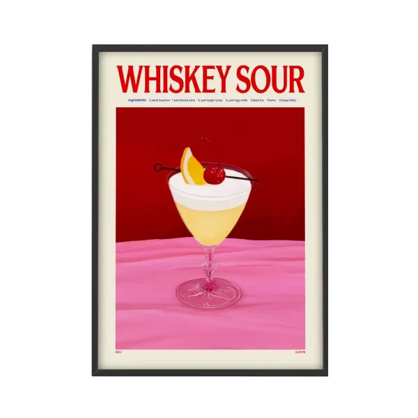 Hot PSTR Studio Affiche Cocktail - Elin Pk - Whiskey Sour