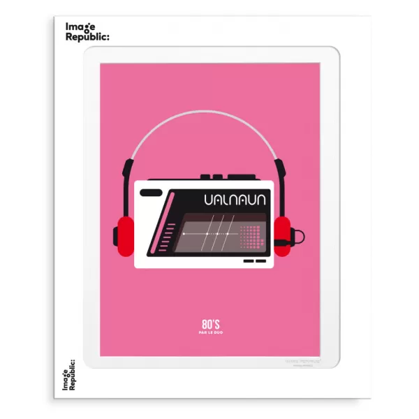 Shop Image Republic Affiche Le Duo 80'S Walkman - 40 X 50 Cm