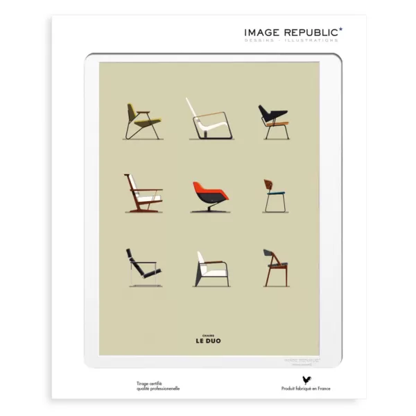 Flash Sale Image Republic Affiche Le Duo Chaises - 40 X 50 Cm