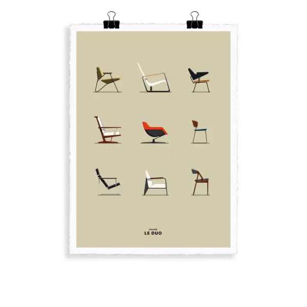 Flash Sale Image Republic Affiche Le Duo Chaises - 40 X 50 Cm