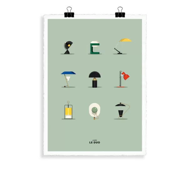 Fashion Image Republic Affiche Le Duo Lampes - 40 X 50 Cm