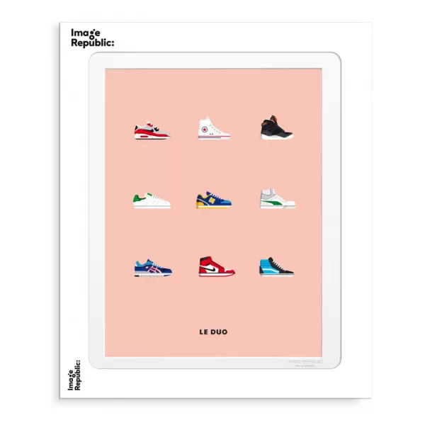 Fashion Image Republic Affiche Le Duo Sneakers - 30 X 40 Cm