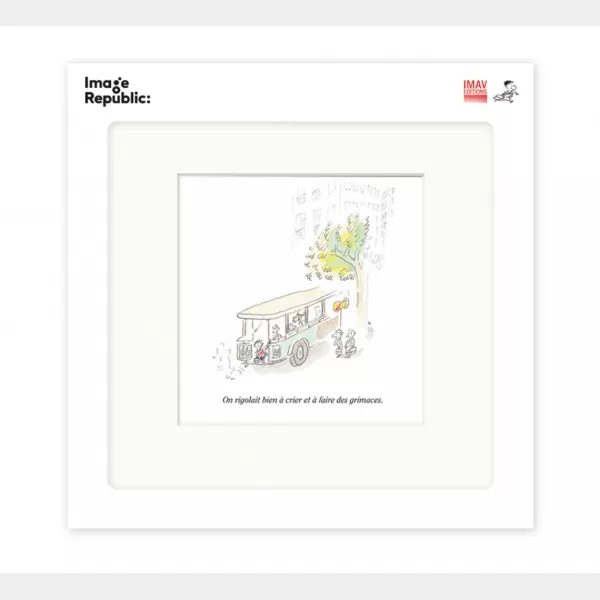 Best Image Republic Affiche Le Petit Nicolas Bus - 22 X 22 Cm