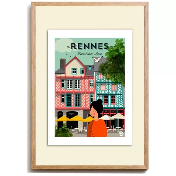 Online Les Petits Yéyés Affiche Rennes Douce France - 30 X 40 Cm