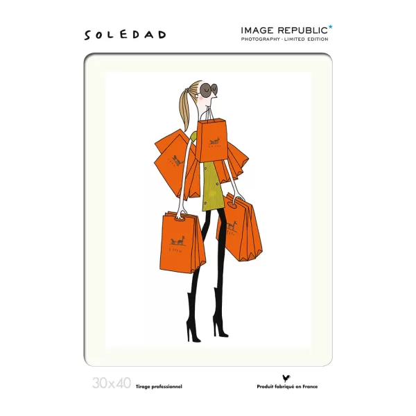 Cheap Image Republic Affiche Soledad Sac Orange - 30 X 40 Cm