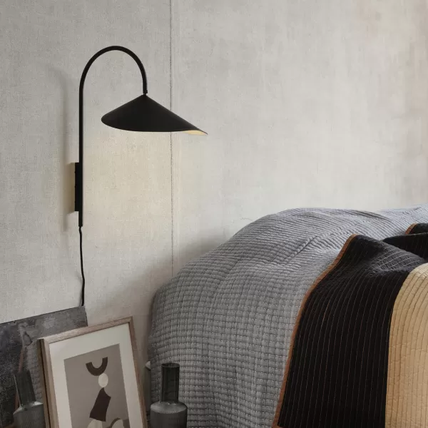 Sale Ferm Living Applique Arum H 47 Cm - Noir