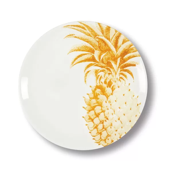 New Sélectionné par Fleux Assiette Plate Ananas En Porcelaine - O 27 Cm