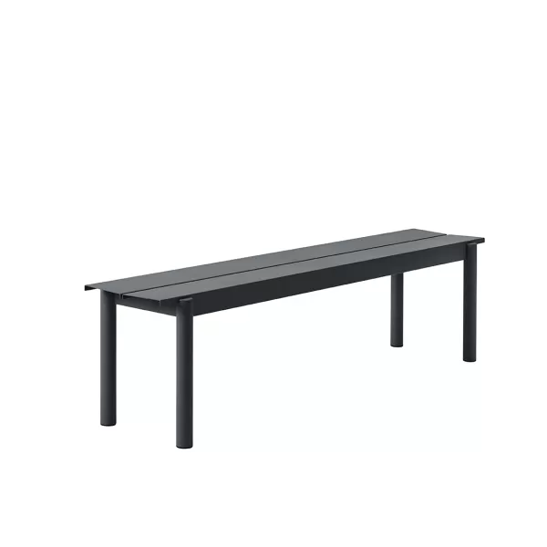 Clearance Muuto Banc Linear Steel Black - 170 X 34 Cm