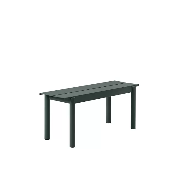 Hot Muuto Banc Linear Steel Dark Green - 110 X 34 Cm