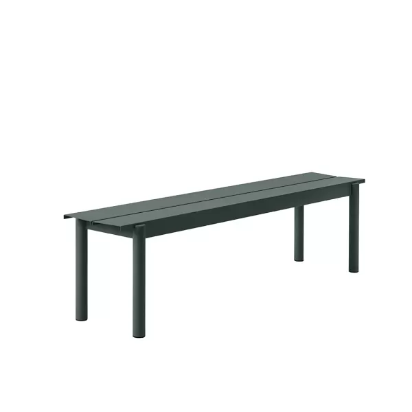 Hot Muuto Banc Linear Steel Dark Green - 170 X 34 Cm