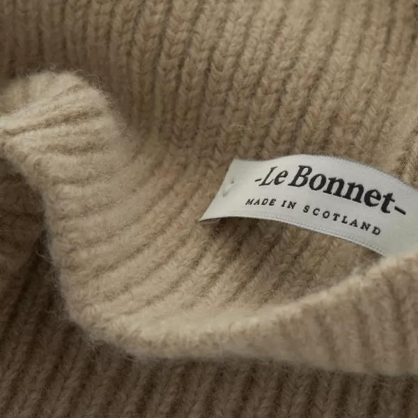 Shop Le Bonnet Bonnet En Laine Melangee - Sable