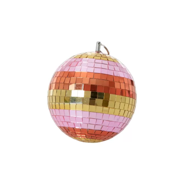 New Rice Boule Disco O 18 Cm - Rayures Rose