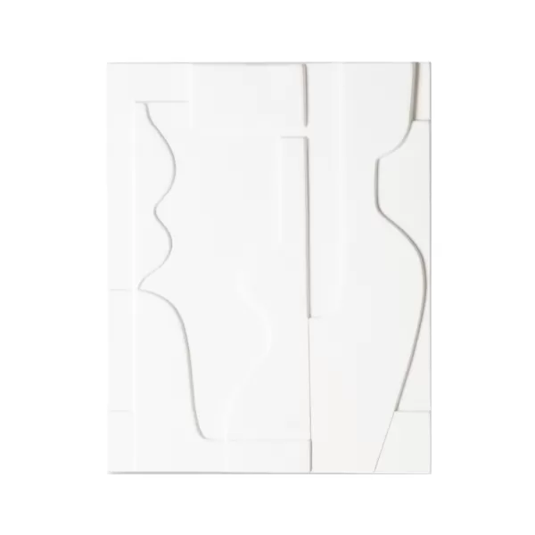 New HK Living Cadre En Ceramique - 27 X 33 Cm - Blanc Mat