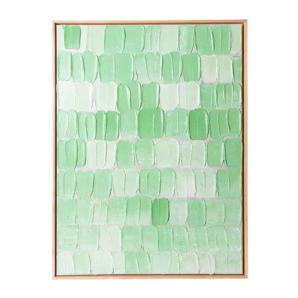 Flash Sale HK Living Cadre Peinture Abstraite - 75 X 100 Cm - Verte