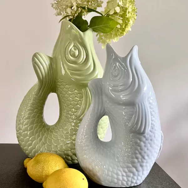 Cheap Sélectionné par Fleux Carafe / Vase Monsieur Carafon Poisson - Vert Mousse