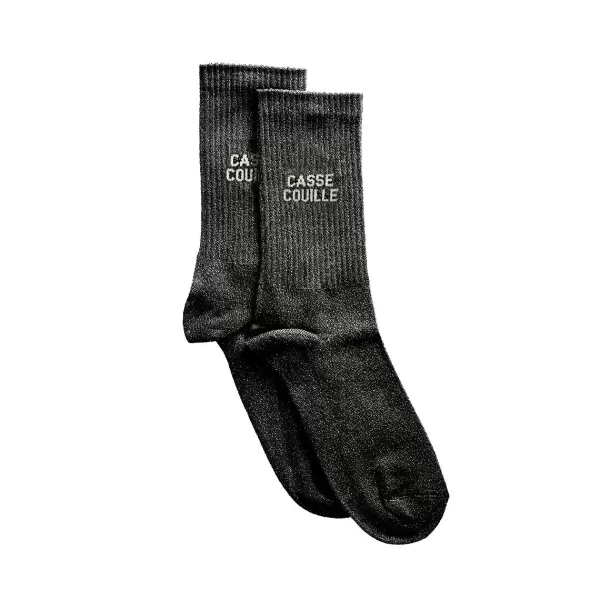 Sale Félicie Aussi Chaussettes Paillettes Casse-Couille 36/40 - Noir