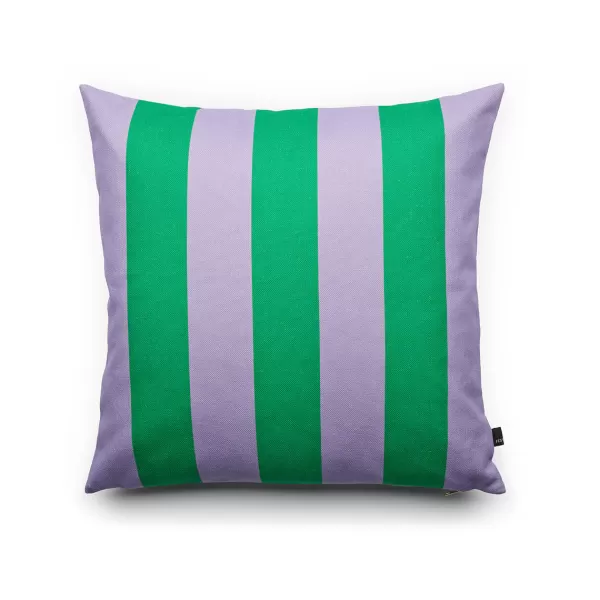 Cheap FEST Amsterdam Coussin A Rayures - 60 X 60 Cm - Vert/Violet