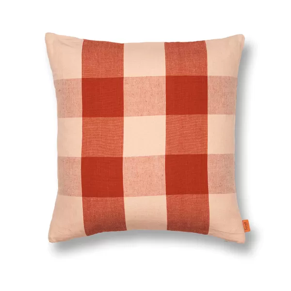 Best Ferm Living Coussin Grand A Carreaux En Lin Et Coton