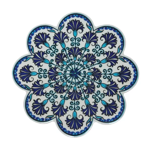 New Sélectionné par Fleux Dessous De Plat Fleur En Ceramique - Bleu