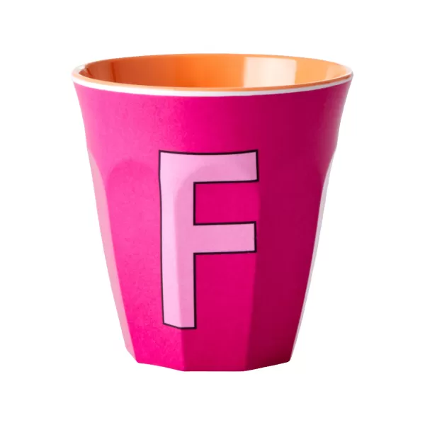 Fashion Rice Gobelet Lettre F En Melamine - Fuschia