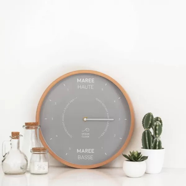 Sale Ocean Clock Horloge Des Marees Moon En Bois