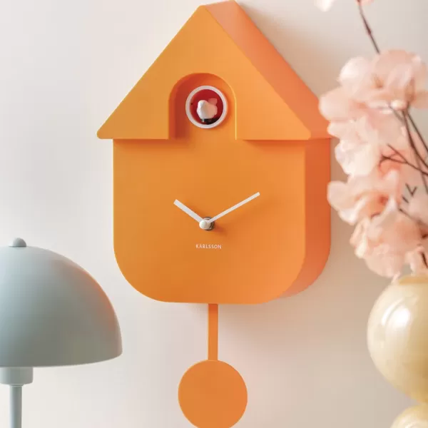 Shop Sélectionné par Fleux Horloge Modern Cuckoo - Orange