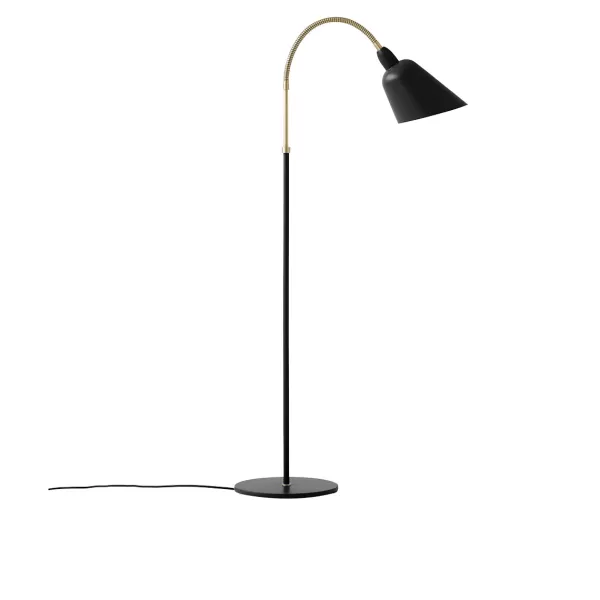 New And Tradition Lampadaire Bellevue - 176 Cm - Noir & Laiton