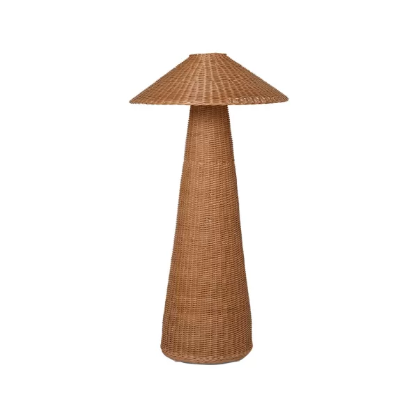 New Ferm Living Lampadaire Dou Rotin - 131 Cm - Naturel