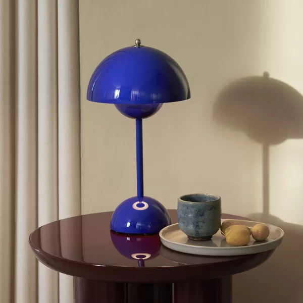 Best Sale And Tradition Lampe A Poser Flowerpot Vp9 Sans Fil - Bleu Cobalt