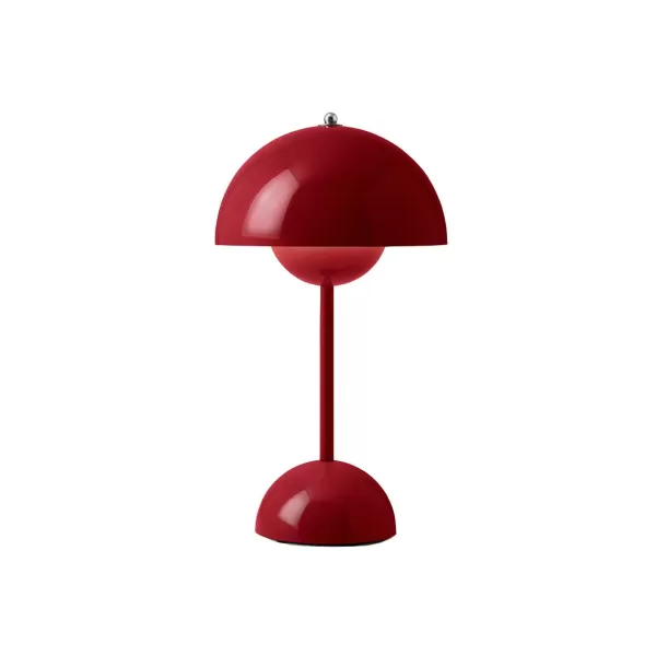 Outlet And Tradition Lampe A Poser Flowerpot Vp9 Sans Fil - Rouge Vermillion