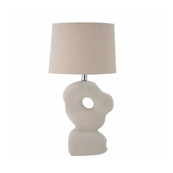 Clearance Bloomingville Lampe De Table Cathy En Gres Blanc - L36Xh53Xl25,5Cm