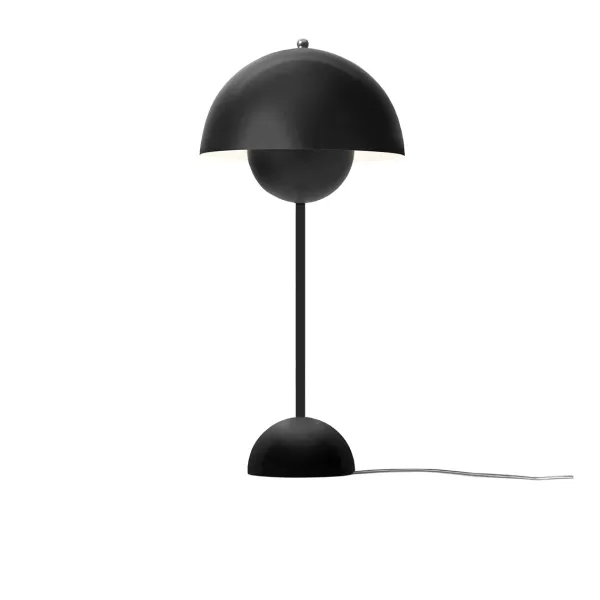 Cheap And Tradition Lampe Flowerpot Noir Mat Vp3 By Verner Panton