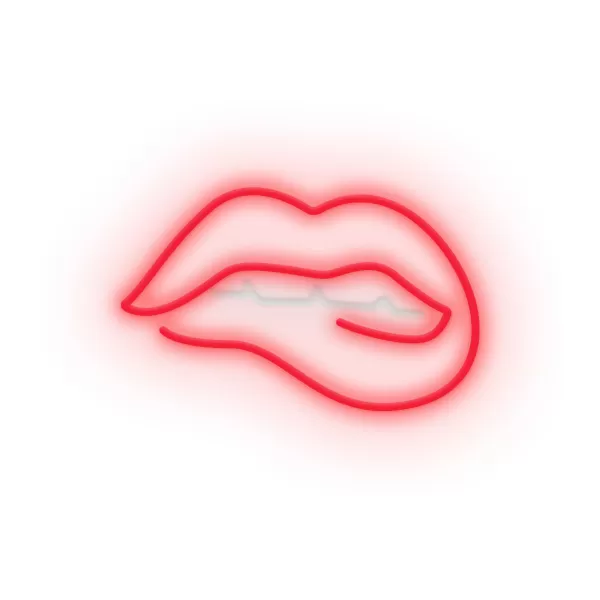 Best Sale Sélectionné par Fleux Lampe Murale Neon Led Bitting Lips - Rouge