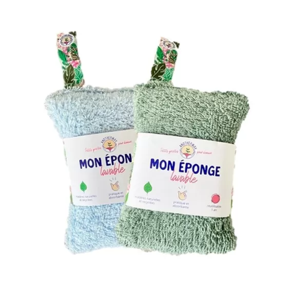 Flash Sale Sélectionné par Fleux Lot De 2 Eponges Reutilisables - Vert / Bleu