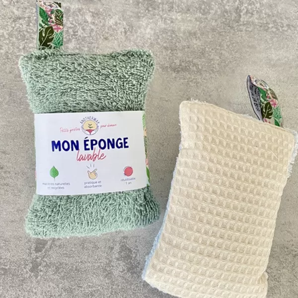 Flash Sale Sélectionné par Fleux Lot De 2 Eponges Reutilisables - Vert / Bleu