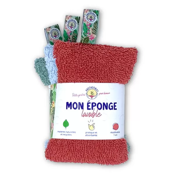 Best Sélectionné par Fleux Lot De 3 Eponges Reutilisables - Vert / Bleu / Rouge