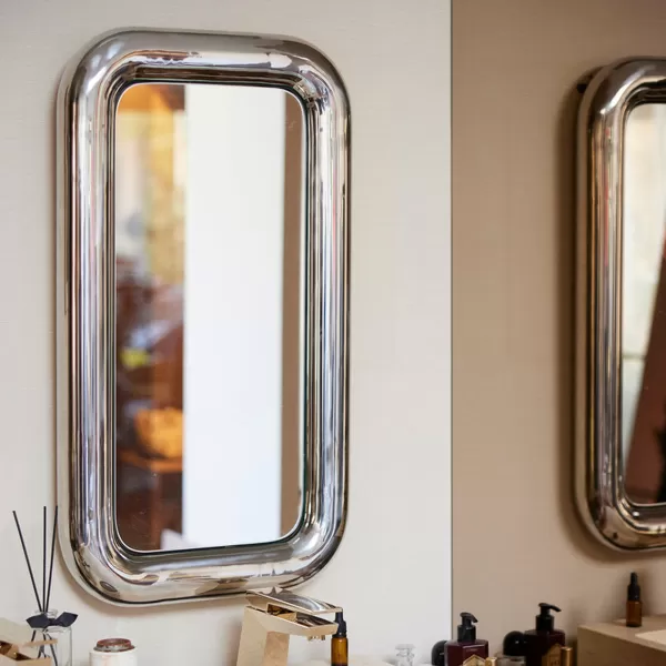 New HK Living Miroir Chubby - 45 X 80 Cm - Chrome