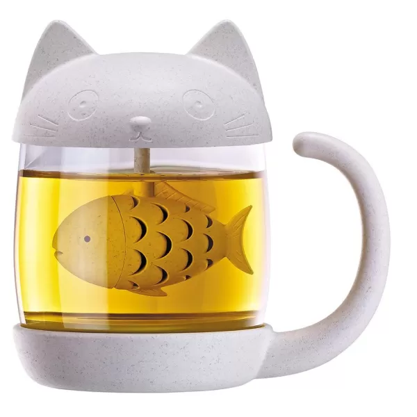 Cheap Sélectionné par Fleux Mug Chat Infuseur - H 12 Cm