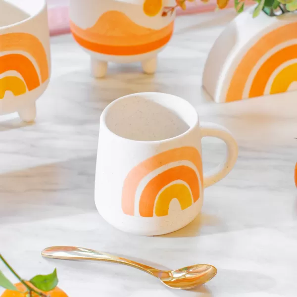 Hot Sélectionné par Fleux Mug Mojave Glaze Arc-En-Ciel Orange