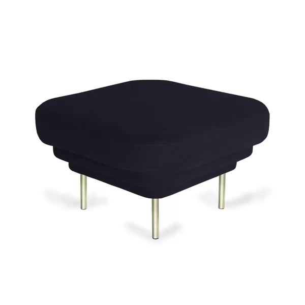 Sale ENOstudio Ottoman Cornice Velours - Bleu Nuit & Laiton