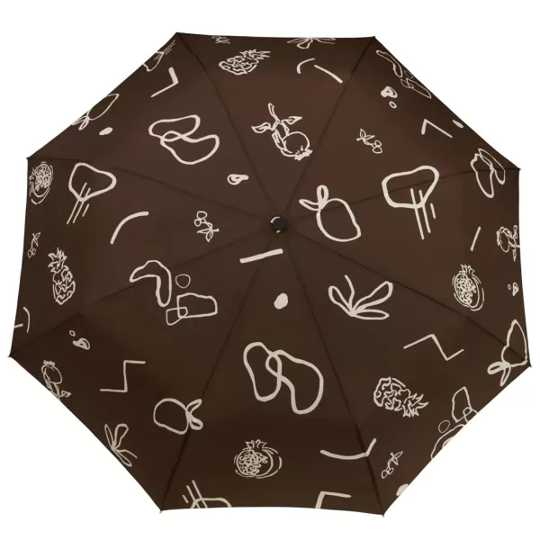 New Original Duckhead Parapluie A Manche Tete De Canard - Chocolat Fruits