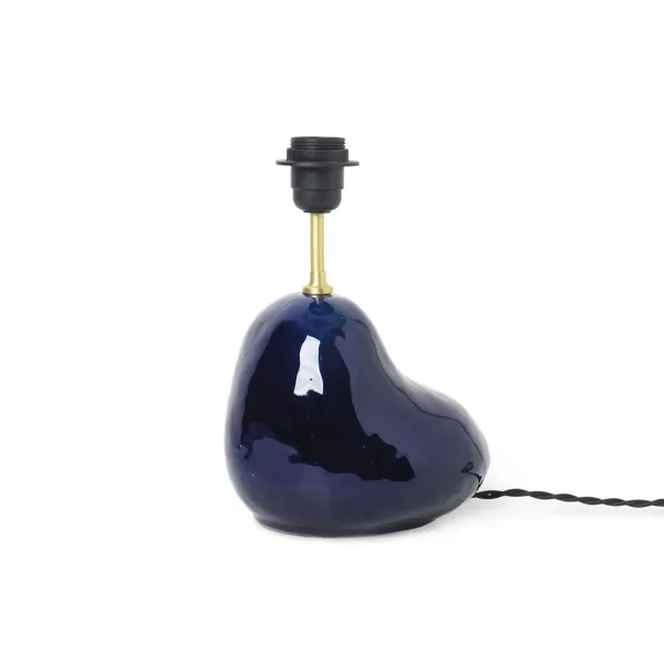 Fashion Ferm Living Pied De Lampe Hebe H 30 Cm - Bleu Fonce