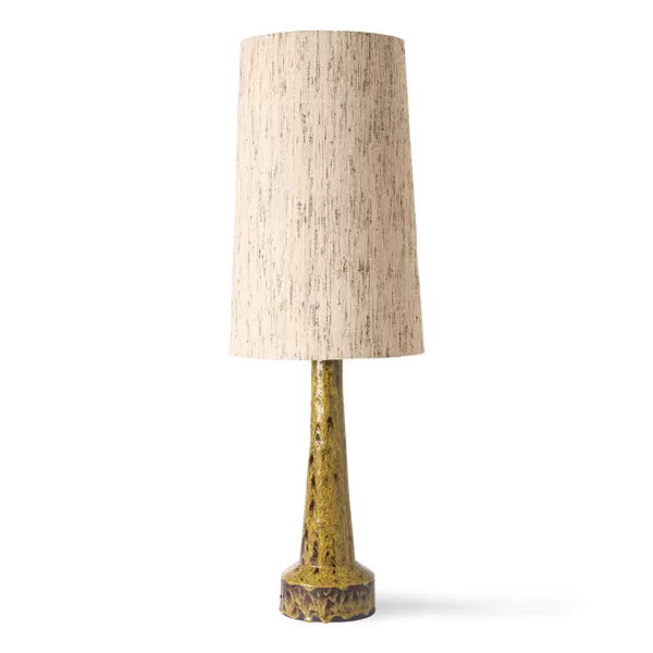 Best Sale HK Living Pied De Lampe Retro En Gres - Moutarde