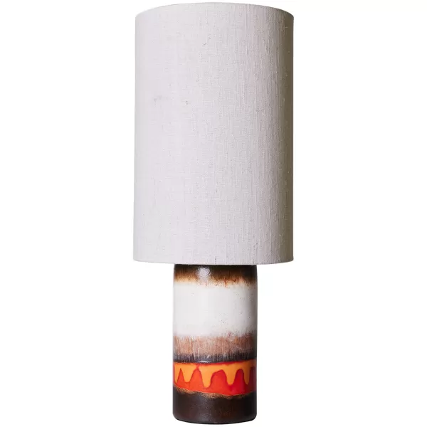 Fashion HK Living Pied De Lampe Retro En Gres Emaille